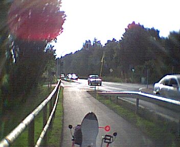 Bisheriges Ende des Radwegs in Richtung Bad Vilbel bzw. Anfang des Radwegs in Richtung Gronau, in Richtung Gronau gesehen